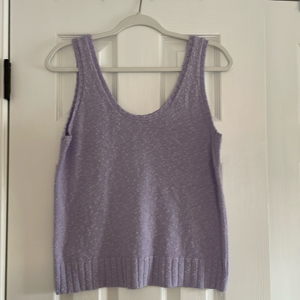 Loft Lavender Knit Sleeveless Sweater